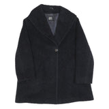 CINZIA ROCCA Womens Black Jacket M Polyester Blend Button Closure Cozy Chic