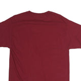 RUSSELL ATHLETIC Mens Maroon Cougars Graphic T-Shirt L Short Sleeve Crew Neck