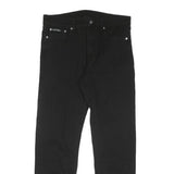 CALVIN KLEIN Mens Regular Black Jeans Denim W34 L30 Classic Cotton Blend Zip