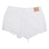 LEVI'S Womens White Cotton Blend Casual Shorts XL W32 Frayed Hem Denim Style