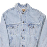 LEVI'S Mens Light Blue Denim Button Jacket XL Cotton Blend Classic Fit Retro