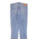 LEVI'S 711 Womens Jeans Blue Slim Skinny Denim Medium W25 L30 Distressed