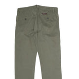MARLBORO Mens Cotton Khaki Regular Straight Trousers W36 L31 Classic Zip Closure