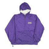 CHARLES RIVER Mens Purple Delta Phi Epsilon Pullover Nylon Hooded Jacket M Plain
