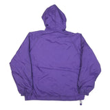 CHARLES RIVER Mens Purple Delta Phi Epsilon Pullover Nylon Hooded Jacket M Plain