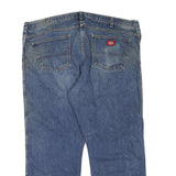 DICKIES Mens Jeans Blue Regular Straight Denim Medium W48 L30 Classic Zip