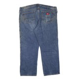DICKIES Mens Jeans Blue Regular Straight Denim Medium W48 L30 Classic Zip