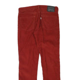 LEVI'S Mens Slim Red Cotton Blend Slim Fit Zip Trousers W33 L31 Casual Stylish