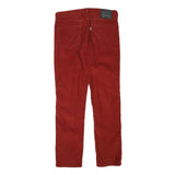 LEVI'S Mens Slim Red Cotton Blend Slim Fit Zip Trousers W33 L31 Casual Stylish