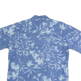 ZEGNAS Mens Blue & White Floral Cotton Blend Shirt XL Dress Casual Summer