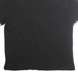 TOMMY HILFIGER Mens Black White Trim Polo Shirt XL Cotton Classic Logo