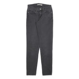 LEVI'S 711 Womens Jeans Black Slim Skinny Denim W26 L29 Stretch Zip