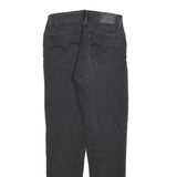 LEVI'S 711 Womens Jeans Black Slim Skinny Denim W26 L29 Stretch Zip