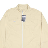 NIKE Womens Beige 2XL Jacket Polyester Zip Plain Lightweight Activewear
