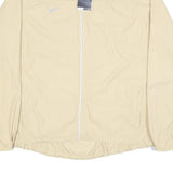 NIKE Womens Beige 2XL Jacket Polyester Zip Plain Lightweight Activewear