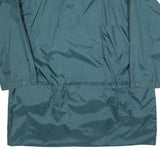 JEANTEX Mens Green & Navy Zip Up Jacket L Polyester Lightweight Casual