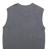BTUGAN Mens Grey Purple Black Argyle Cotton Sleeveless V-Neck Jumper M Stylish