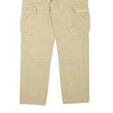 ALL ACCESS Mens Beige Regular Fit Cargo Trousers W29 L28 Cotton Blend Zip