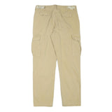 ALL ACCESS Mens Beige Regular Fit Cargo Trousers W29 L28 Cotton Blend Zip