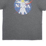 FIFTHSUN Mens Grey NASA Graphic T-Shirt L Short Sleeve Crew Neck Cotton
