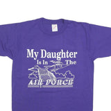 JERZEES Womens Purple T-Shirt M Short Sleeve Crew Neck Air Force Graphic