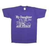 JERZEES Womens Purple T-Shirt M Short Sleeve Crew Neck Air Force Graphic