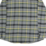 WRANGLER Mens Grey Black & Yellow Check Shirt 2XL Cotton Blend Long Sleeve