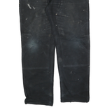 CARHARTT Mens Cotton Blend Black Regular Fit Straight Leg Trousers W40 L34