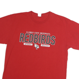 JERZEES Mens Red Illinois State University Redbirds T-Shirt L Short Sleeve Crew
