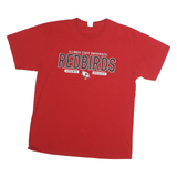 JERZEES Mens Red Illinois State University Redbirds T-Shirt L Short Sleeve Crew