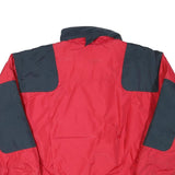 COLUMBIA Mens Red & Black Bomber Jacket L Polyester Blend Colourblock Outdoor