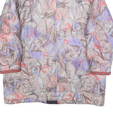 Womens Multi Colour Quilted Jacket L Polyester Zip Plain Printed Artistic