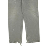 DICKIES Mens Regular Grey Cotton Blend Jeans W42 L32 Workwear Durable Zip