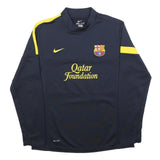 NIKE Mens Blue & Yellow Football Sweatshirt Crew Neck XL Qatar Foundation