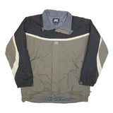 HELLY HANSEN Mens Black & Khaki Outdoor Jacket XL Polyester Blend Colourblock