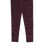 LEVI'S Womens Cotton Blend Burgundy Slim Skinny Trousers W28 L29 Casual