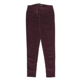 LEVI'S Womens Cotton Blend Burgundy Slim Skinny Trousers W28 L29 Casual