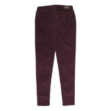 LEVI'S Womens Cotton Blend Burgundy Slim Skinny Trousers W28 L29 Casual