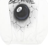 HANES Mens White Bennie Crew Neck XL Cotton Blend Pullover Sweatshirt Graphic