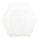 HANES Mens White Bennie Crew Neck XL Cotton Blend Pullover Sweatshirt Graphic