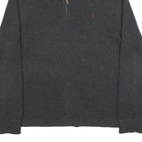 POLO RALPH LAUREN Mens Charcoal Plain Cotton Pullover Crew Neck Jumper L