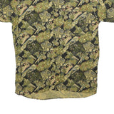 NOROSHIRTS Mens Green Abstract Pattern Shirt M Cotton Blend Casual Summer