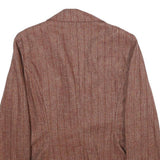 OLIVIER STRELLI Womens Brown Wool Blend Jacket UK 16 Woven Classic Blazer