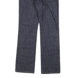 DKNY Womens Regular Fit Straight Denim Jeans Dark Blue W28 L32 Cotton Blend Zip