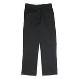 DICKIES Mens Polyester Blend Black Classic Straight Trousers W32 L32 Workwear