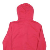 TOMMY HILFIGER Womens Red Zip Hoodie M Cotton Blend Casual Sweatshirt