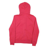 TOMMY HILFIGER Womens Red Zip Hoodie M Cotton Blend Casual Sweatshirt