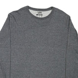 LEE Mens Grey Long Sleeve Crew Neck T-Shirt M Cotton Blend Comfortable Fit