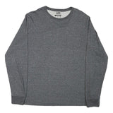 LEE Mens Grey Long Sleeve Crew Neck T-Shirt M Cotton Blend Comfortable Fit
