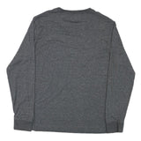 LEE Mens Grey Long Sleeve Crew Neck T-Shirt M Cotton Blend Comfortable Fit